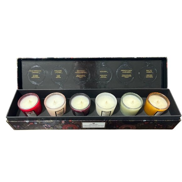 Voluspa Other - Voluspa Emboss Votive Giftset 6 Japonica Collection Fragrant Candles Coconut Wax